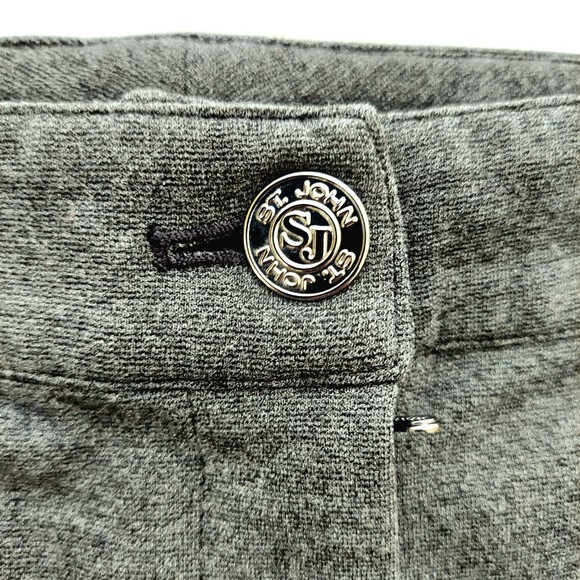 St. John Women's Gray Stretch Straight Leg Career Trousers, Sz 14 - Picture 4 of 9